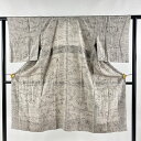 長襦袢 身丈121cm 裄丈62cm S やまと 鳥獣戯画 灰茶 正絹 美品 名品 【中古】