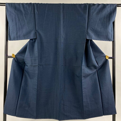 男着物 身丈144.5cm 裄丈68cm M 袷 アンサンブル 紬 亀甲絣 紺色 正絹 美品 秀品 【中古】 msp70 男着物 身丈144.5cm 裄丈68cm M 袷 アンサンブル 紬 亀甲絣 紺色 正絹 美品 秀品 【中古】 msp70