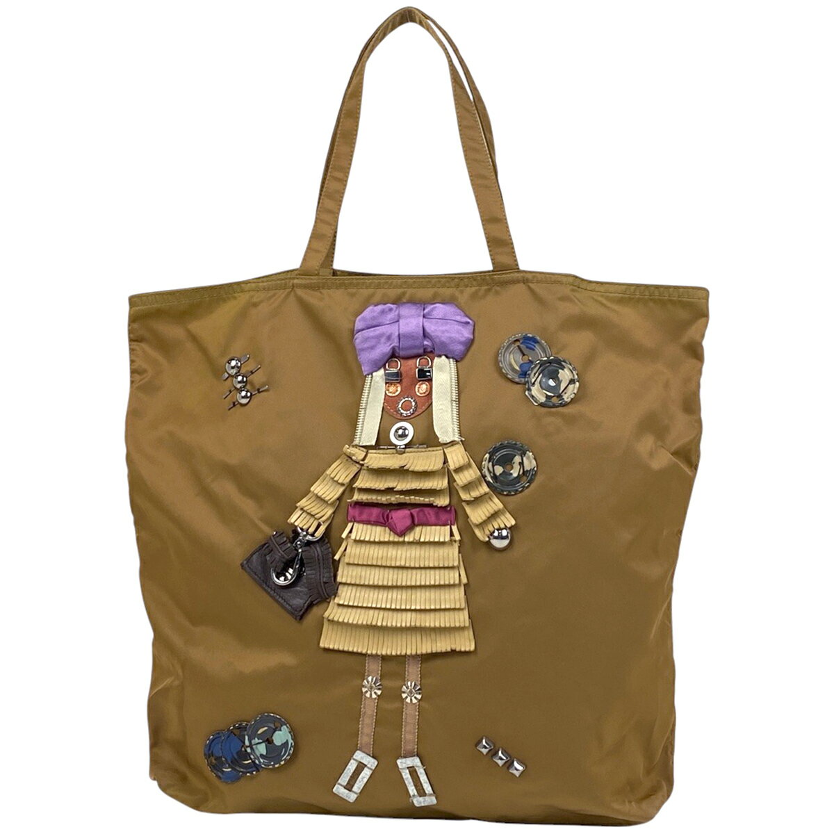 美品】PRADA ナイロントートバッグ ブラウン - トートバッグ 美品】PRADA ナイロントートバッグ ブラウン - トートバッグ