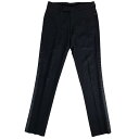 【最終値引き】 クリスチャンディオール Christian Dior サイドライン スラックス パンツ センタープレス ボトムス パンツ ウール ポリウレタン ブラック レディース 【中古】 msp39(4)