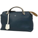 フェンディ FENDI バイザウェイ ミディアム ハンドバッグ 2WAY ショルダーバッグ ハンドバッグ レザー ネイビー ベージュ 8BL124 レディース ...