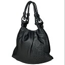 ロエベ LOEWE アナグラム ハンドバッグ レザー ブラック レディース 【中古】