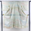 長襦袢 身丈134cm 裄丈64.5cm M 地紋 ぼかし クリーム 正絹 美品 秀品 【中古】