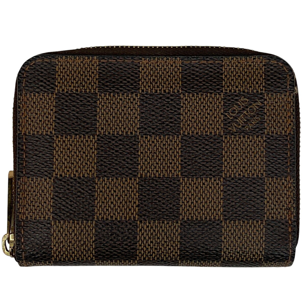 【ラッピング可】ルイ・ヴィトン Louis Vuitton ジッピー コインパース 小銭入れ ラウンドファスナー カード入れ カードケース コインケース ダミエ ブラウン N63070 レディース 【中古】