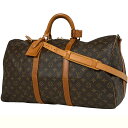 ルイ・ヴィトン Louis Vuitton キーポル バンドリエール 50 旅行 出張 ボストンバッグ モノグラム ブラウン M41416 レディース 【中古】
