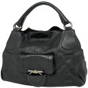 サルヴァトーレフェラガモ Salvatore Ferragamo ガンチーニ ハンドバッグ ロゴ ハンドバッグ レザー ブラック B494 レディース 【中古】...