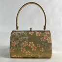 和装バッグ 美品 優品 フォーマル 桜 金銀彩 金色 エナメル 和装小物 【中古】