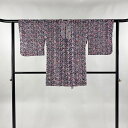 【最終値引き】 道行 身丈81.5cm 裄丈62cm S 和装コート 角衿 草花 刺繍 ピンク 化繊 美品 名品 【中古】 msp70
