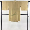 【最終値引き】 道中着 身丈96cm 裄丈64.5cm M 和装コート 魚津誠 落款あり 蕾 楓 ベージュ 正絹 名品 【中古】 msp70