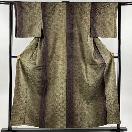 【最終値引き】 紬 身丈156cm 裄丈63cm S 袷 幾何学模様 茶緑色 正絹 美品 名品 【中古】 msp70 【最終値引き】 紬 身丈156cm 裄丈63cm S 袷 幾何学模様 茶緑色 正絹 美品 名品 【中古】 msp70
