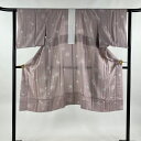 長襦袢 身丈120cm 裄丈62cm S 桜 地紋 ぼかし 薄小豆 正絹 美品 秀品 【中古】