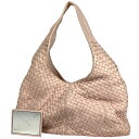 ボッテガヴェネタ BOTTEGAVENETA イントレチャート ハンドバッグ カンパーナ ワンショルダー ナッパ ハンドバッグ レザー ピンク 145552 レ...