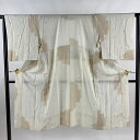 長襦袢 身丈119.5cm 裄丈64.5cm M 花びら 疋田 クリーム 正絹 名品 【中古】
