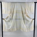 長襦袢 身丈121cm 裄丈61.5cm S 霞 ぼかし ベージュ 正絹 名品 【中古】