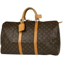 ルイ・ヴィトン Louis Vuitton キーポル 50 ハンドバッグ 旅行 出張 ビジネス ボストンバッグ モノグラム ブラウン M41426 レディース ...