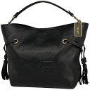 コーチ COACH ロゴ ハンドバッグ 2WAY ショルダーバッグ ハンドバッグ レザー ブラック CA213 レディース 【中古】 msp39
