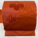 【最終値引き】 名古屋帯 美品 優品 桐 赤茶 正絹 【中古】 msp70