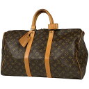 ルイ・ヴィトン Louis Vuitton キーポル 45 ハンドバッグ ビジネス ボストンバッグ モノグラム ブラウン M41428 レディース 【中古】