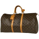 ルイ・ヴィトン Louis Vuitton キーポル 55 ハンドバッグ 旅行 出張 ビジネス ボストンバッグ モノグラム ブラウン M41424 レディース ...