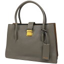 ミュウ ミュウ Miu Miu マドラス ハンドバッグ 2WAY ショルダーバッグ レザー グレー ブラウン 5BA104 レディース 【中古】