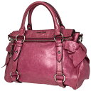 ミュウ ミュウ Miu Miu ロゴ ハンドバッグ 2WAY ショルダーバッグ リボン ハンドバッグ レザー ピンク レディース 【中古】