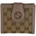 【ラッピング可】グッチ GUCCI GG柄 二つ折り 財布 Wホック 二つ折り財布 GGキャンバス ベージュ ピンク 269975 レディース 【中古】(4)