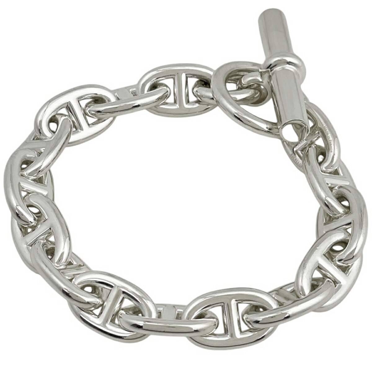 【ラッピング可】エルメス HERMES シェーヌダンクル MM 15コマ ブレスレット シルバー925 シルバー レディース 【中古】 msp29