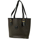 【最終値引き】 セリーヌ CELINE マカダム柄 トートバッグ ハンドバッグ 肩掛け トートバッグ コーティングキャンバス ブラウン ブラック レディース 【中古】 msp29(4)