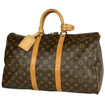 ルイ・ヴィトン Louis Vuitton キーポル 45 ハンドバッグ マザーバッグ 旅行 出張 ビジネス ジム 1泊2日 ボストンバッグ モノグラム ブラウン M41428 ユニセックス 【中古】