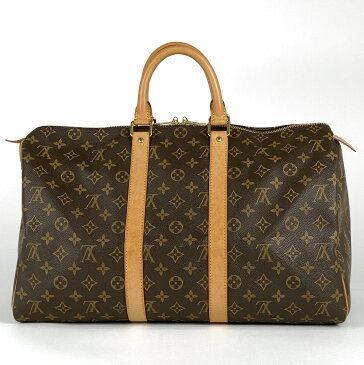 ルイ・ヴィトン Louis Vuitton キーポル 45 ハンドバッグ マザーバッグ 旅行 出張 ビジネス ジム 1泊2日 ボストンバッグ モノグラム ブラウン M41428 レディース 【中古】