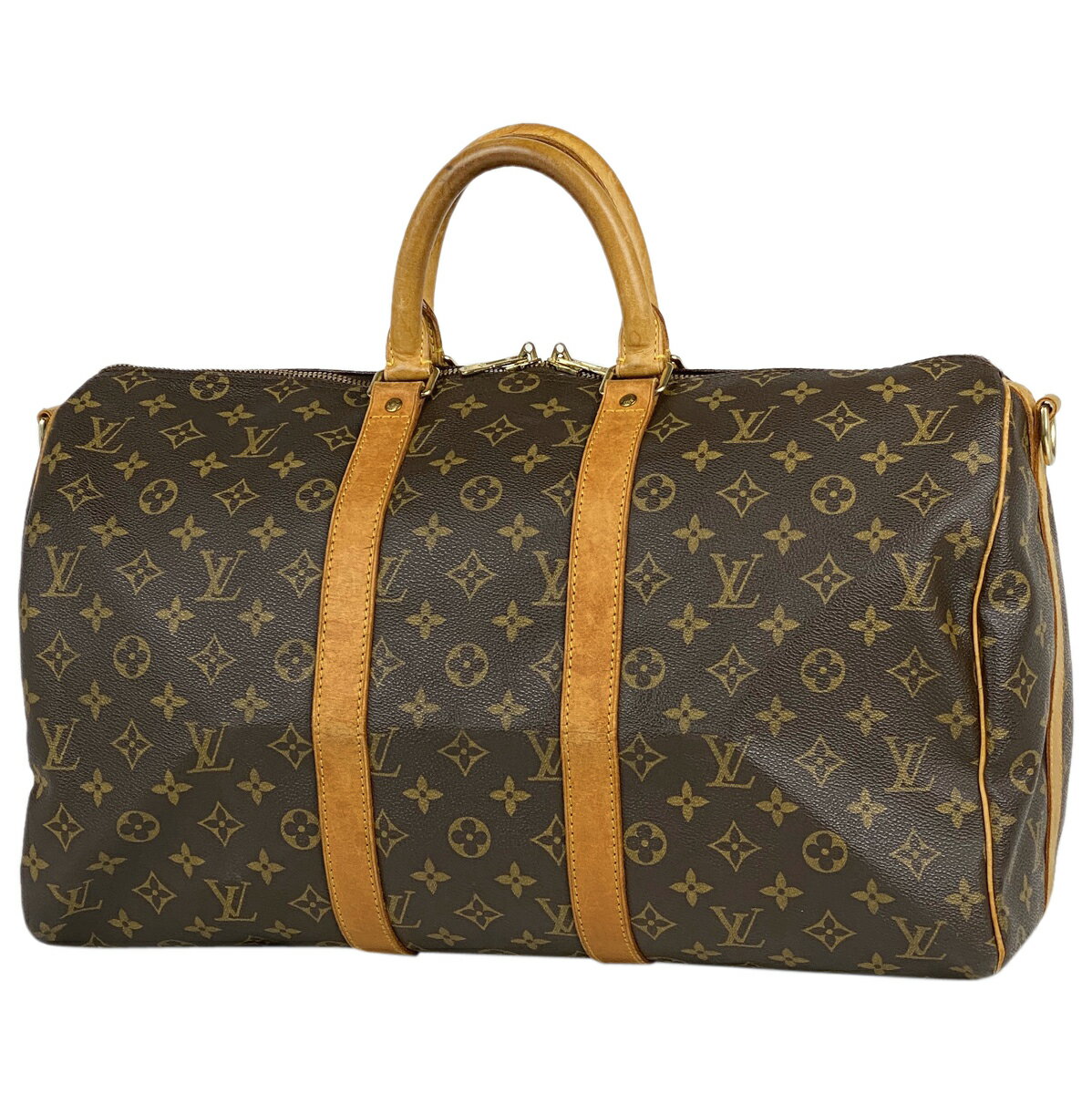 ルイ・ヴィトン Louis Vuitton キーポル バンドリエール 45 ハンドバッグ ショルダーバッグ マザーバッグ 斜め掛け 旅行 出張 ビジネス ジム 1泊2日 ボストンバッグ モノグラム ブラウン M41418 レディース 【中古】