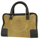 【店内最大70%OFF!1/9 20:00-1/16 1:59迄】 46%OFF ロエベ LOEWE アマソナ 28 トートバッグ ロゴ アナグラム ハンドバッグ スエード ブラウン レディース 【中古】 msp39perb