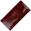 【店内最大70%OFF!3/4 20:00-3/11 1:59迄】 20%OFF カルティエ CARTIER ハッピー バースデー 二つ折り 長財布 札入れ 小銭入れ エナメル 長財布 パテントレザー ボルドー レディース 【中古】 msp29perb