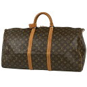 【店内最大70%OFF!3/4 20:00-3/11 1:59迄】 35%OFF ルイ・ヴィトン Louis Vuitton キーポル 55 ハンドバッグ 旅行 出張 ビジネス ボストンバッグ モノグラム ブラウン M41424 レディース 【中古】 msp39perb
