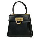 【店内最大70%OFF!3/4 20:00-3/11 1:59迄】 30%OFF サルヴァトーレフェラガモ Salvatore Ferragamo ガンチーニ ショルダーバッグ 手提げ 肩掛け 2WAY ハンドバッグ レザー ブラック 2193 レディース 【中古】 msp39perb