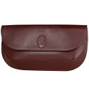 【店内最大70%OFF!5/9 20:00-5/16 1:59迄】 23%OFF カルティエ CARTIER マストライン クラッチバッグ セカンドバッグ マストドゥ 手持ち クラッチバッグ レザー ボルドー レディース 【中古】 msp29perb
