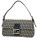 【店内最大70%OFF!5/9 20:00-5/16 1:59迄】 15%OFF フェンディ FENDI ズッカ柄 マンマバケット 肩掛け ロゴ ワンショルダー ハンドバッグ 総柄 ショルダーバッグ キャンバス ネイビー レディース 【中古】 msp29perb