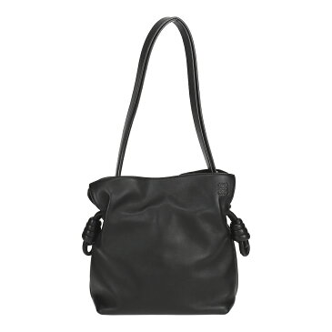 ロエベ LOEWE フラメンコ ノット スモール ショルダーバッグ 斜め掛け 2WAY ロゴ 巾着 ショルダーバッグ レザー ブラック レディース 【中古】