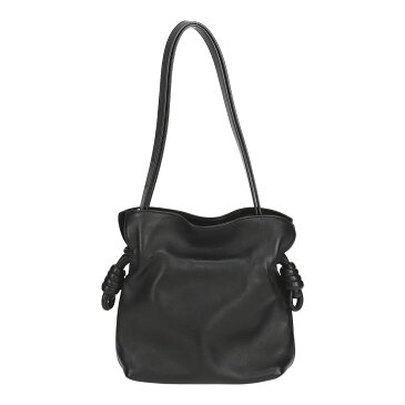 ロエベ LOEWE フラメンコ ノット スモール ショルダーバッグ 斜め掛け 2WAY ロゴ 巾着 ショルダーバッグ レザー ブラック レディース 【中古】