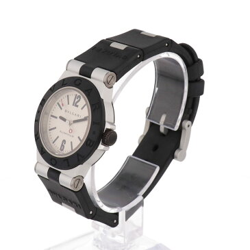 ブルガリ BVLGARI アルミニウム AL32TA 腕時計 SS ラバー クォーツ シルバー レディース 【中古】