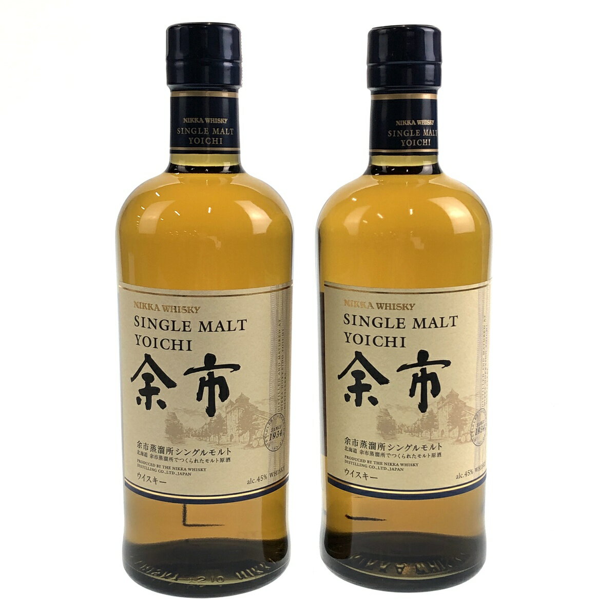 【ポイント10倍】【東京都内限定発送】 2本 ニッカ NIKKA 余市 シングルモルト 国産 700ml ウイスキー セット 【中古】