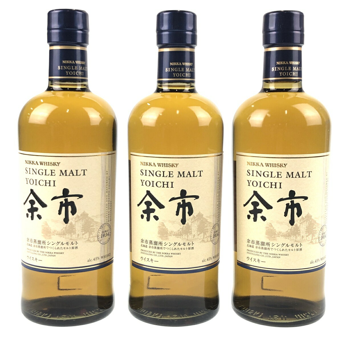 30%OFF 【東京都内限定発送】 3本 ニッカ NIKKA 余市 シングルモルト 国産 700ml ウイスキー セット 【中古】