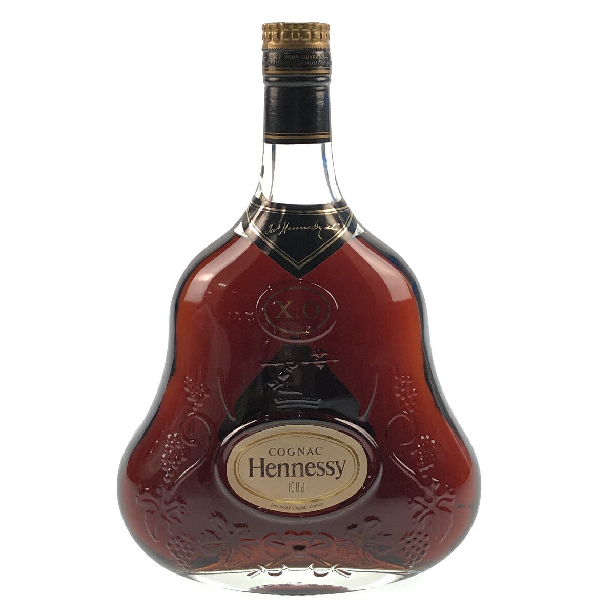【ポイント10倍】ヘネシー Hennessy XO 金キャップ クリアボトル 1000ml ブランデー コニャック 【中古】