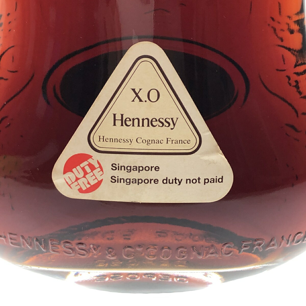 【ポイント10倍】ヘネシー Hennessy XO 金キャップ クリアボトル 1000ml ブランデー コニャック 【中古】