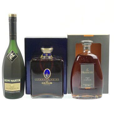 【ポイント10倍】3本 REMY MARTIN CAMUS Hennessy コニャック 700ml ブランデー セット 【中古】