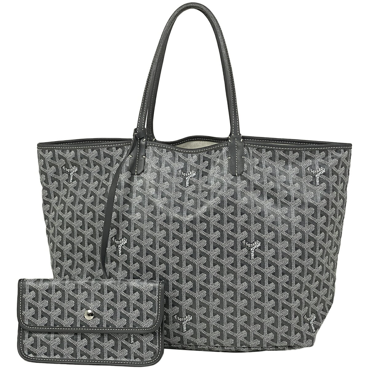 ゴヤール GOYARD サンルイ PM ショルダーバッグ ハンドバッグ 肩掛け トートバッグ コーティングキャンバス グレー レディース 【中古】