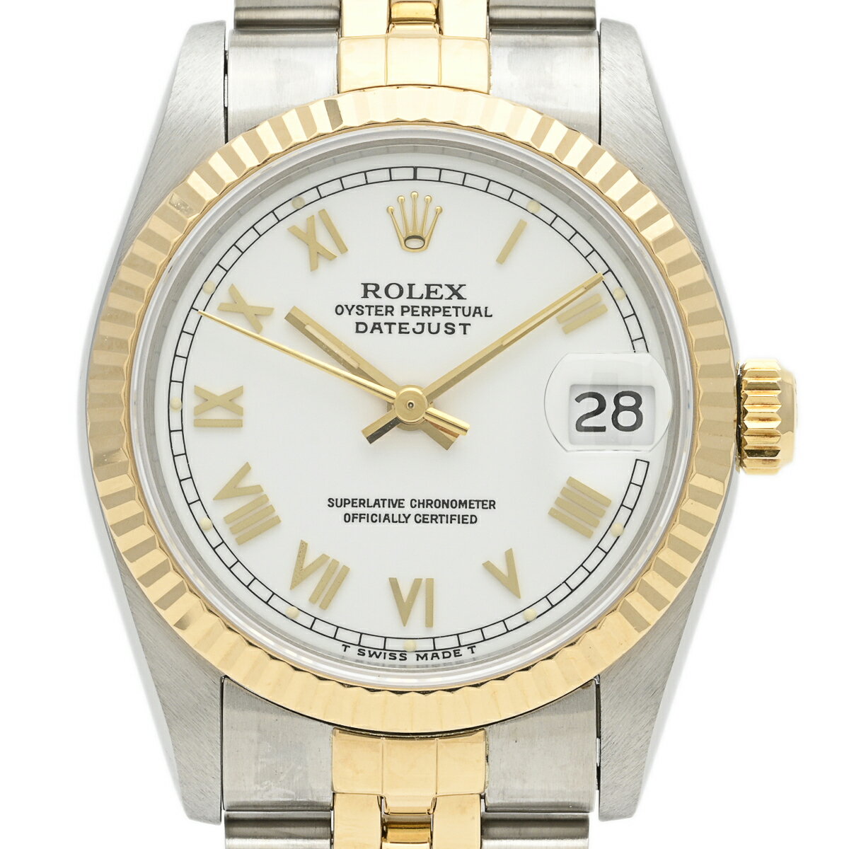 ロレックス ROLEX デイトジャスト 68273 腕時計 SS YG 自動巻き ホワイト ボーイズ 【中古】