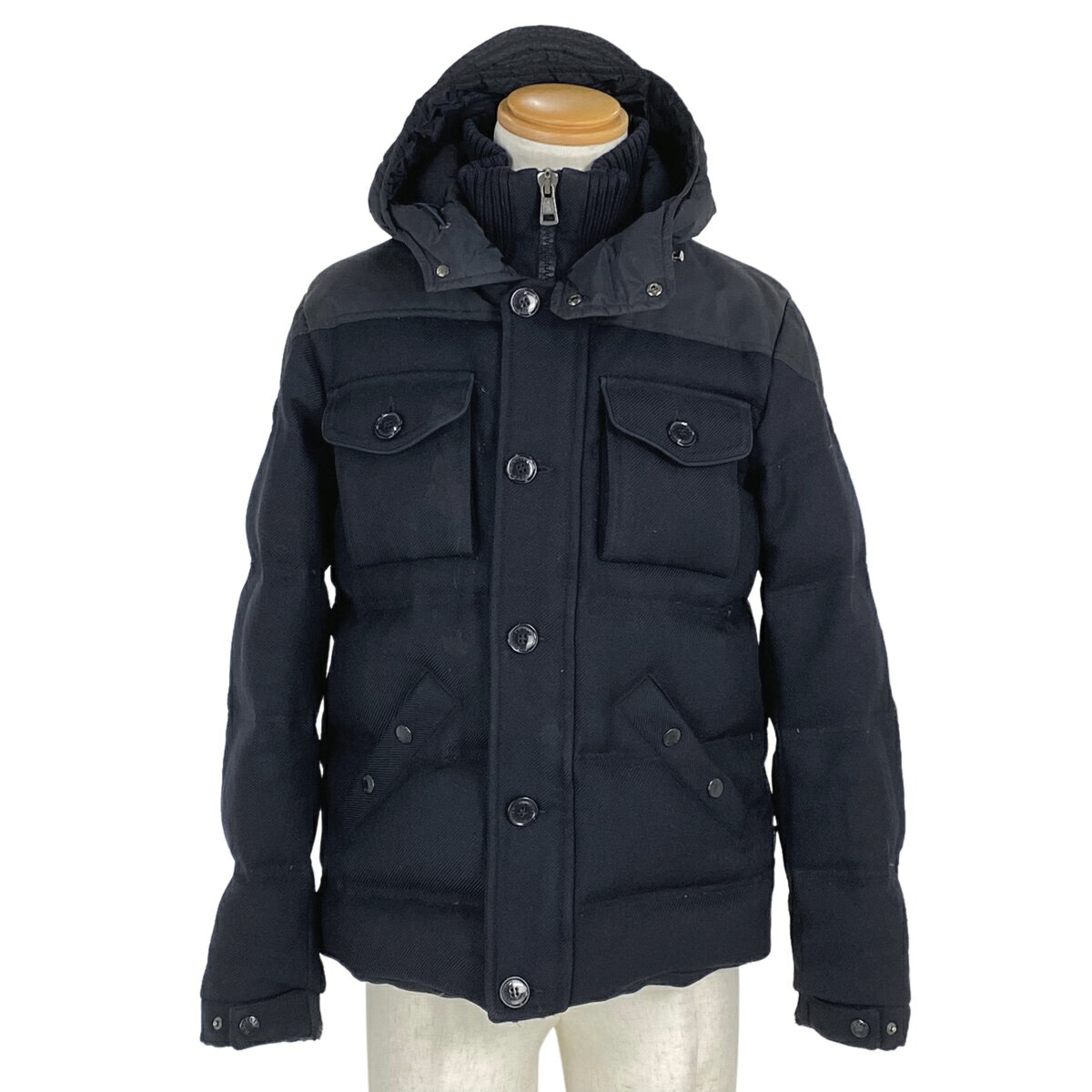 モンクレール MONCLER リパブリック ダウン ジャケット 防寒 REPUBLIQUE5 4275 アウター ダウンジャケット ネイビー メンズ 【中古】