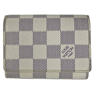 【ラッピング対象】 ルイ・ヴィトン Louis Vuitton アンヴェロップ カルト ドゥヴィジット カード入れ 名刺ケース カードケース ダミエアズール ホワイト N61746 レディース 格安セール