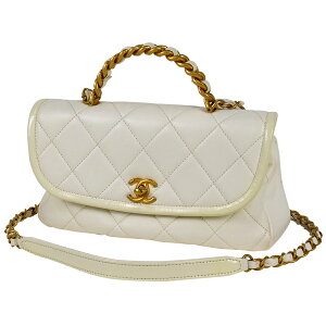 シャネル CHANEL ココマーク チェーン ショルダーバッグ ハンドバッグ CC マトラッセ ショルダーバッグ レザー ホワイト レディース ネット予約